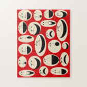 Retro-Cartoon gegenüber Musterpuzzle Puzzle (Vertikal)