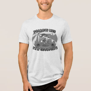 Retro-Cartoon-Geologe Tri-Blend Shirt