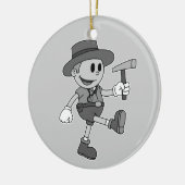 Retro Cartoon Geologist (Name hinzufügen) Keramikornament (Links)