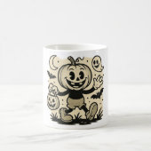 Retro cartoon-inspired pumpkin Halloween mug Kaffeetasse (Mittel)