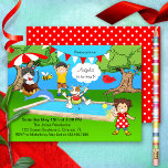 Retro Cartoon Kids Backyard Pool Splash Party Einladung<br><div class="desc">Eine niedliche Retro-Cartoon Geburtstagsfeier mit einem Hinterhoftheater. Die Katze hat natürlich schon auf der Creme angefangen! :-)</div>
