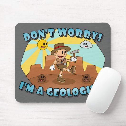 Retro Cartoon - Mach dir keine Sorgen! Ich bin Geo Mousepad (Mit Mouse)