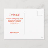 Retro Cartoon Mail Man Postkarte (Rückseite)