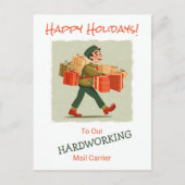 Retro Cartoon Mail Man Postkarte (Vorderseite)