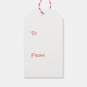 Retro Cartoon Postman Holiday Geschenkanhänger (Rückseite)