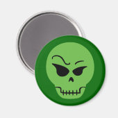 Retro Cartoon Skull Magnet (Vorderseite/Rückseite)