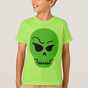 Retro-Cartoon-Totenkopf T-Shirt