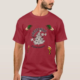 Retro Cartoon Weihnachtsfeiertag T-Shirt