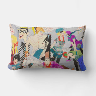 Retro-Cartoon-Zeichen Lendenkissen