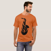 Retro-Cartoonsaxophon T-Shirt (Vorne ganz)