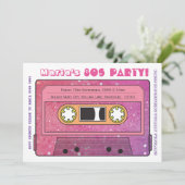 Retro Casette Tape 80er Party Einladung (Stehend Vorderseite)