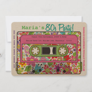 Retro Casette Tape 80er Party Einladung