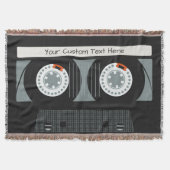Retro Casette Tape benutzerdefinierter Text werfen Decke (Vorderseite)