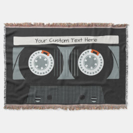 Retro Casette Tape benutzerdefinierter Text werfen Decke