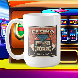 Retro Casino Glücksspielliebhaber Coffee Tasse