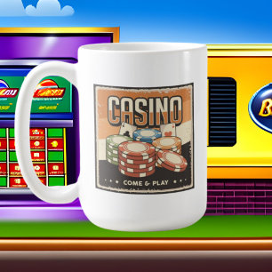 Retro Casino Glücksspielliebhaber Coffee Tasse