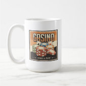Retro Casino Glücksspielliebhaber Coffee Tasse (Links)