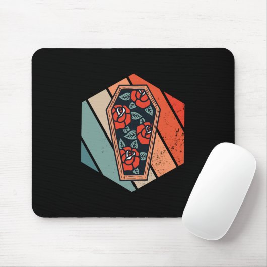 Retro Casket Embalmer Mortician Beerdigung Directo Mousepad (Mit Mouse)