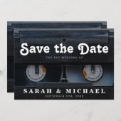 Retro Cassette 80er Wedding Save the Date (Vorne/Hinten)