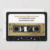 Retro Cassette Band Hochzeit speichern Sie das Dat Einladung (Rückseite)