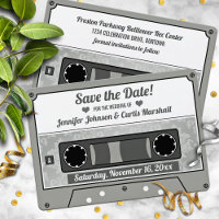 Retro Cassette Band Hochzeit speichern Sie das Dat