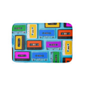 Retro Cassette: Blue Background Collection Badematte (Vorderseite)