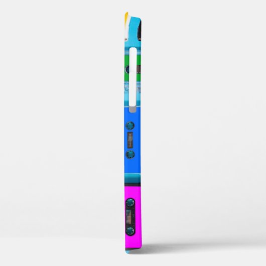 Retro Cassette: Blue Background Collection Case-Mate iPhone Hülle (Rückseite / Links)
