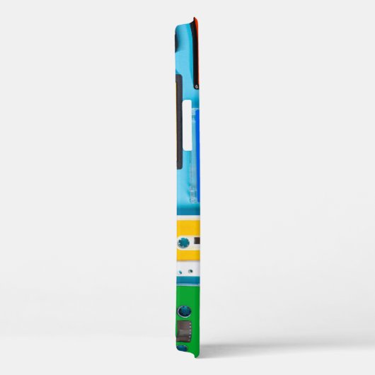 Retro Cassette: Blue Background Collection Case-Mate iPhone Hülle (Rückseite / Rechts)
