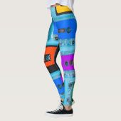 Retro Cassette: Blue Background Collection Leggings (Links)