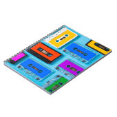 Retro Cassette: Blue Background Collection Notizblock (Linke Seite)