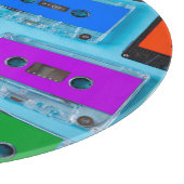 Retro Cassette: Blue Background Collection Schneidebrett (Ecke)