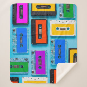 Retro Cassette: Blue Background Collection Sherpadecke