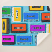 Retro Cassette: Blue Background Collection Sherpadecke (Vorderseite (Horizontal))