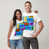 Retro Cassette: Blue Background Collection T-Shirt (Unisex)