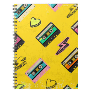 Retro Cassette: Design des Party der 80er Liebe Notizblock