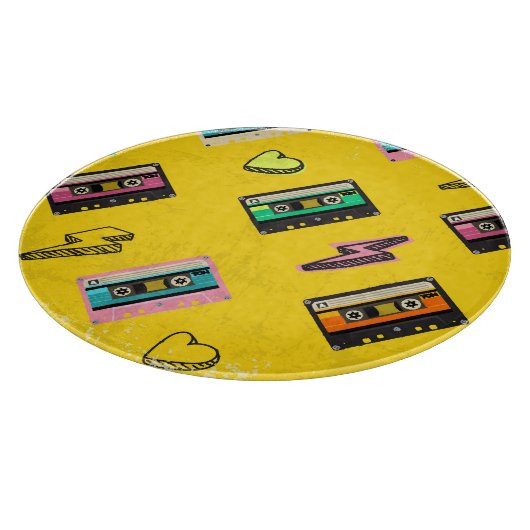 Retro Cassette: Design des Party der 80er Liebe Schneidebrett (Ecke)