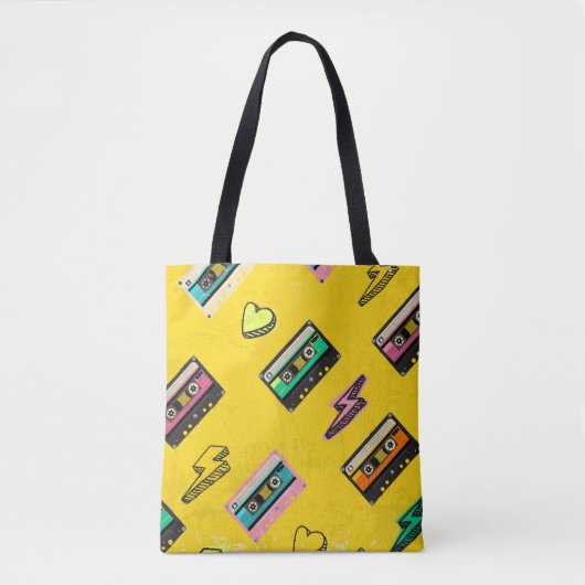Retro Cassette: Design des Party der 80er Liebe Tasche (Vorderseite)