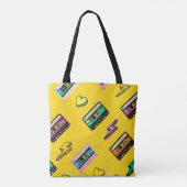 Retro Cassette: Design des Party der 80er Liebe Tasche (Rückseite)