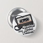 Retro Cassette Design für Nostalgie-Liebhaber Button (Vorne & Hinten)
