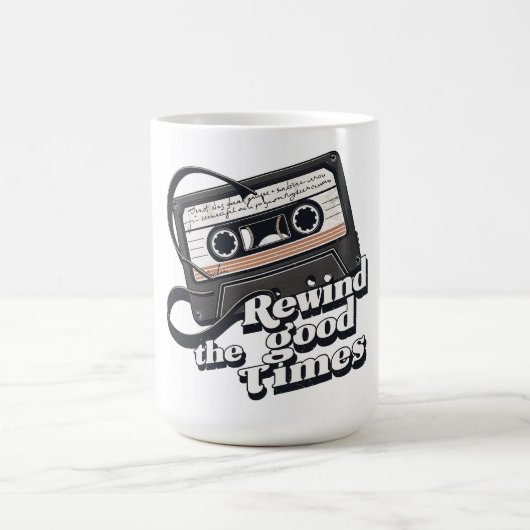 Retro Cassette Design für Nostalgie-Liebhaber Kaffeetasse (Mittel)