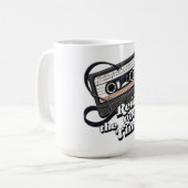 Retro Cassette Design für Nostalgie-Liebhaber Kaffeetasse (Vorderseite Links)