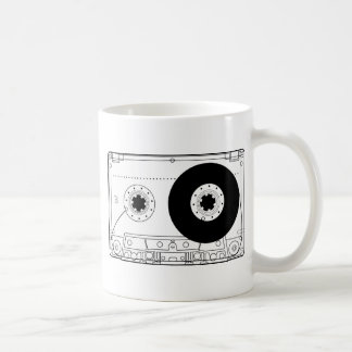 Retro-Cassette-Grafik-Vintage-T-Shirt Casette Kaffeetasse