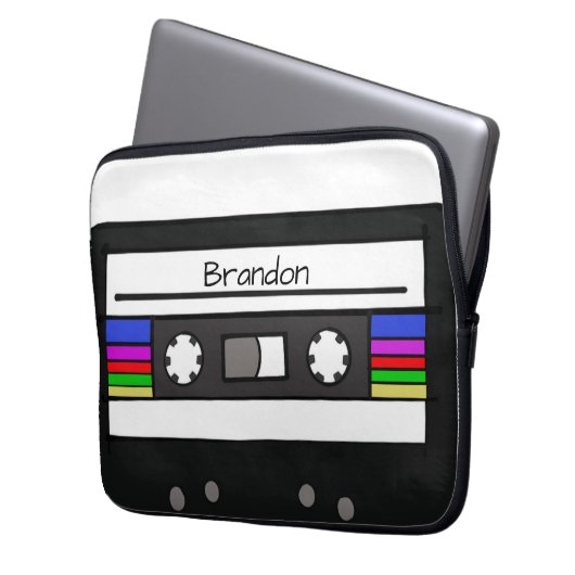 "Retro Cassette" Laptopschutzhülle (Vorderseite Links)