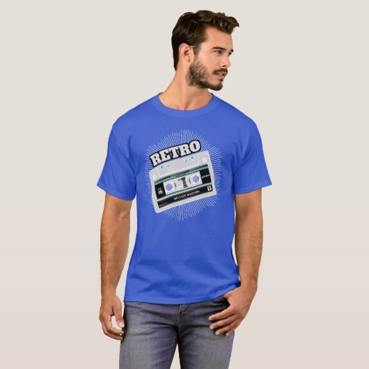 Retro Cassette Mix Tape T-Shirt (Vorne ganz)