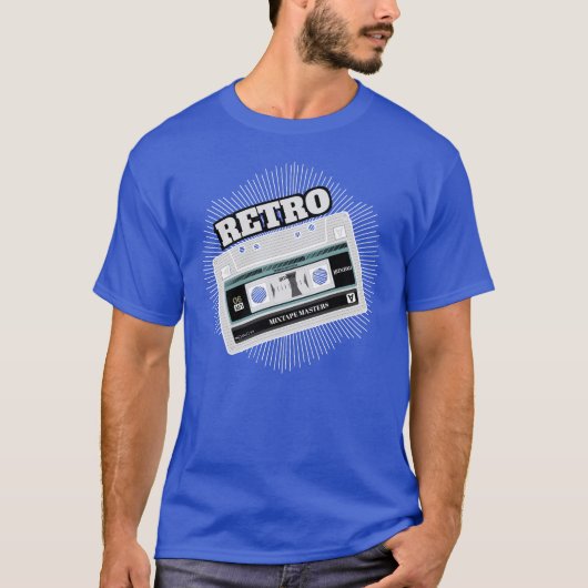 Retro Cassette Mix Tape T-Shirt (Vorderseite)