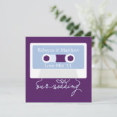 Retro Cassette Mixtape Wedding Einladung (Stehend Vorderseite)