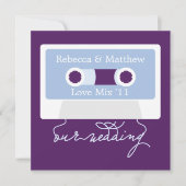 Retro Cassette Mixtape Wedding Einladung (Vorderseite)