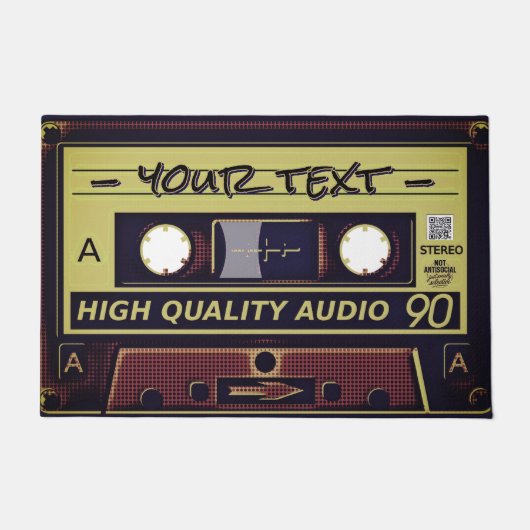 Retro Cassette Pop Art Doormat Fußmatte (Vorderseite)