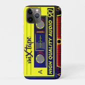 Retro Cassette - Pop Art iPhone Case (Rückseite)