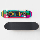 Retro Cassette Pop Art Skateboard (Horizontal)